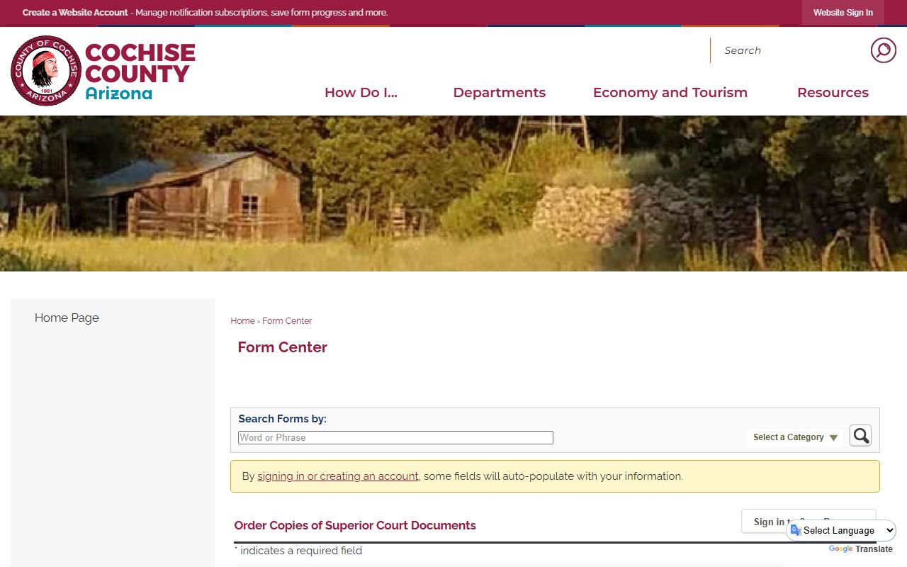 Cochise County court records after jail arrest online copy request form